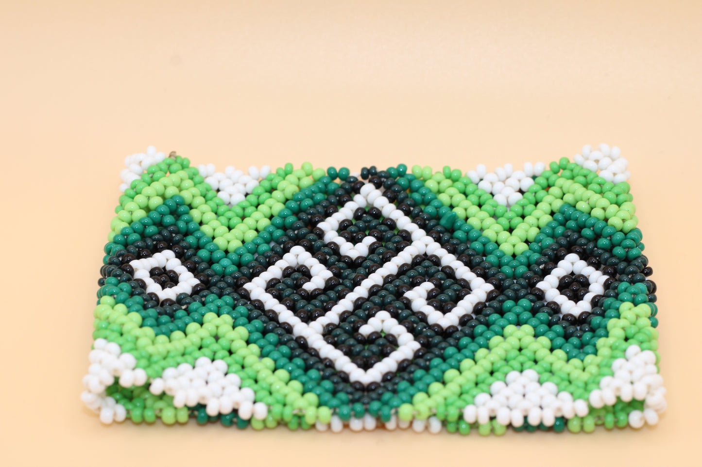 Huni Kuin Beaded Bracelets Green & white