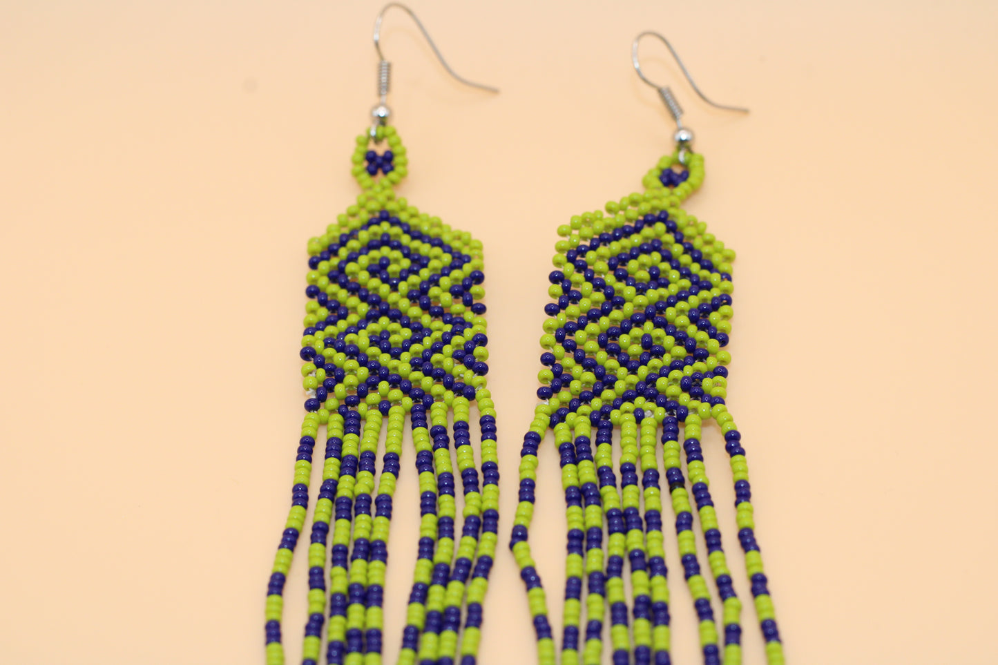 Green & Black Indigenous Earrings