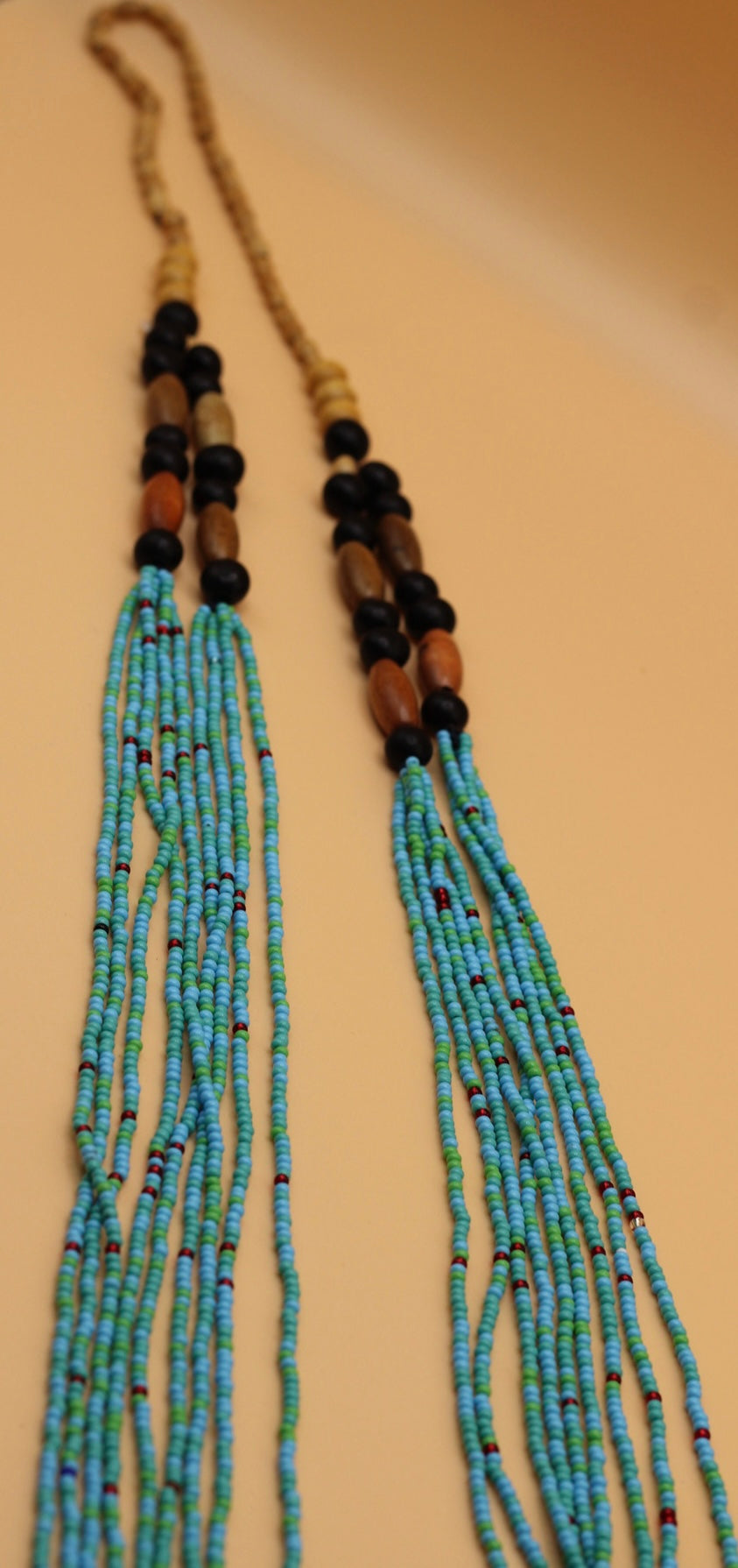 Huni Kuin Blue bead & Seeds Necklace