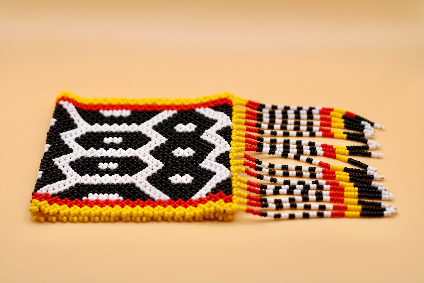 Huni Kuin Beaded Bracelets Black / Red / White & Yellow