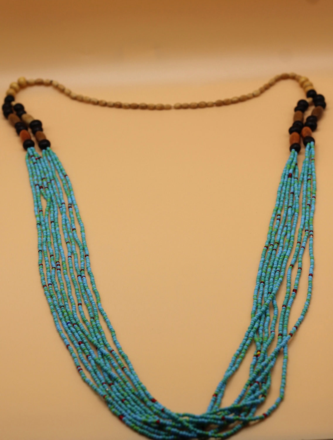 Huni Kuin Blue bead & Seeds Necklace