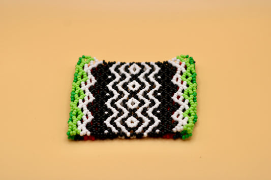 Huni Kuin Beaded Bracelets Black / Red / Green & White